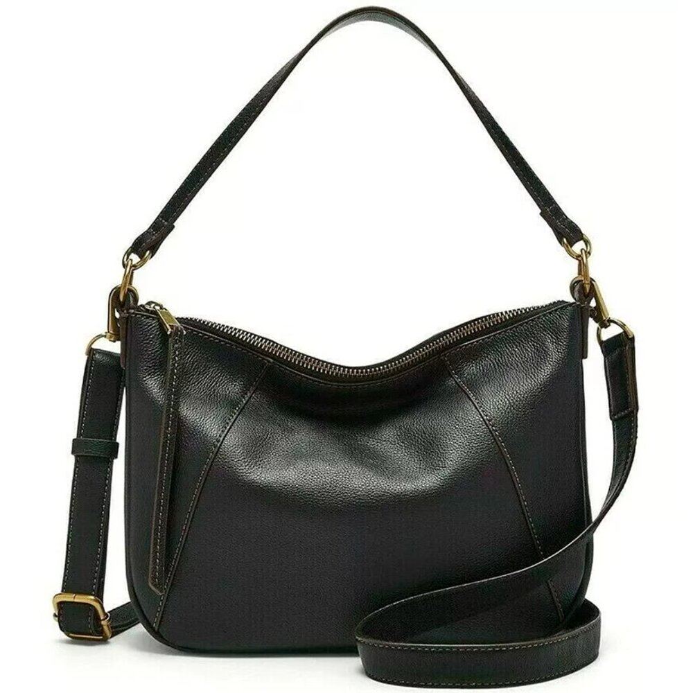 S Fossil Skylar Crossbody Shoulder Bag Black Leather SHB2656001 NWT $180 Retail